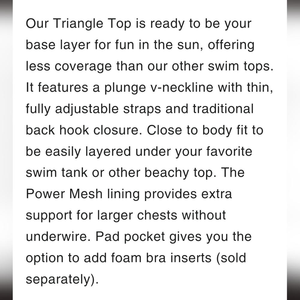 TomboyX Swim Triangle Top - Black - Medium - Picture 3 of 10